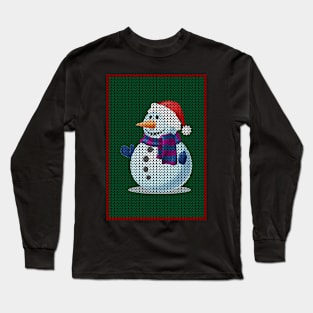 knittedsnow man Long Sleeve T-Shirt